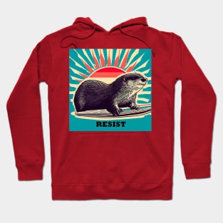 RESIST Surfing Otter surfboard Hoodie